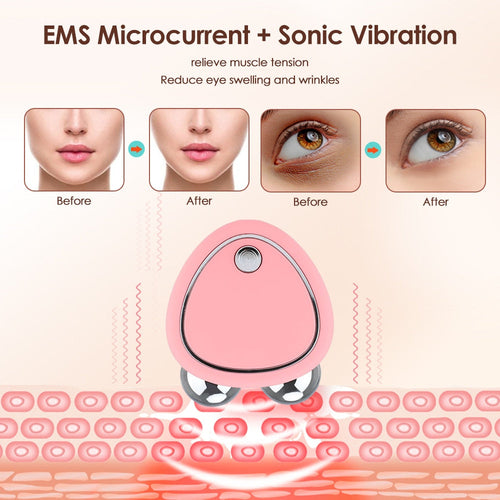 EMS Facial Massager Microcurrent Face Lift Machine Roller Skin