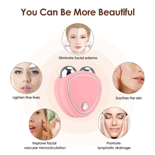 EMS Facial Massager Microcurrent Face Lift Machine Roller Skin